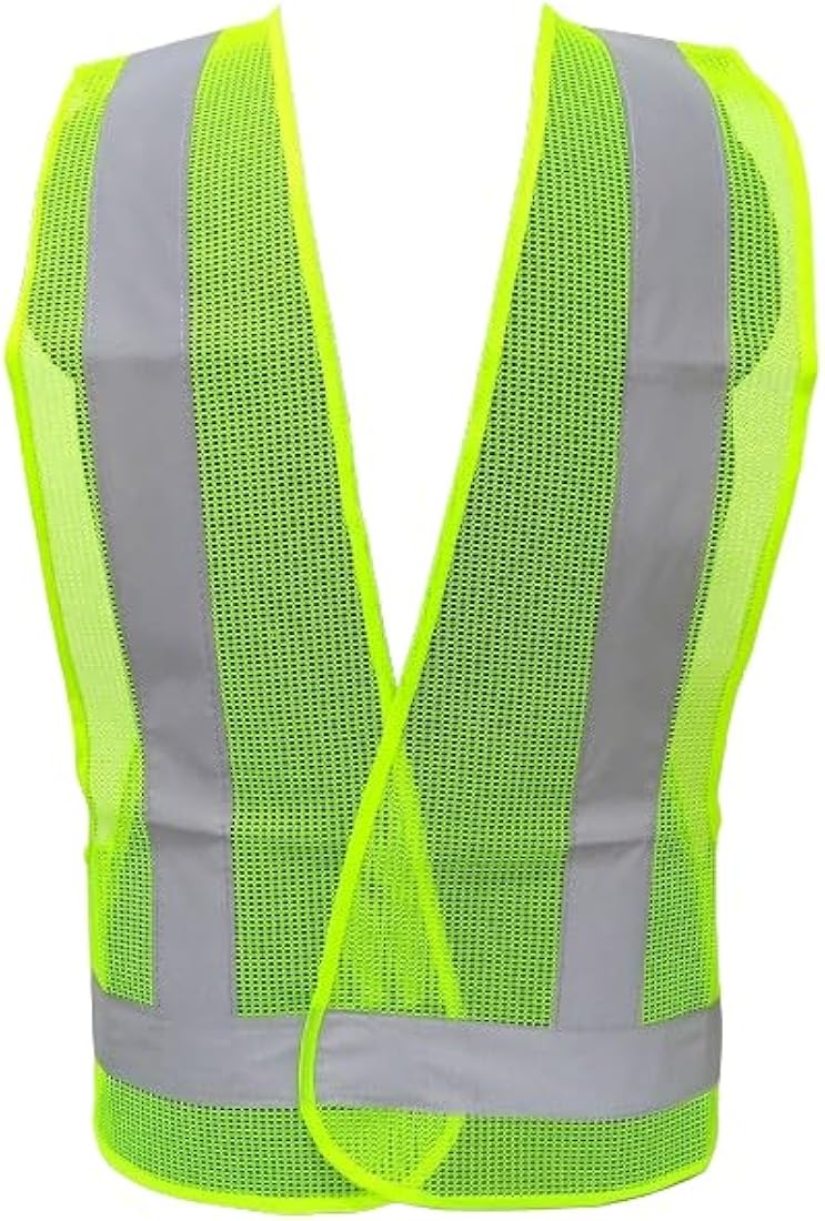 3 Side open safety jacket RJ3: 120 GSM fabric grey tape