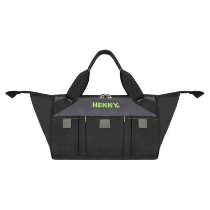 15-Inch Heavy Duty Tool Bag – Waterproof Wide Mouth Tool Organizer with Molded Base & 8 Pockets (750 Days Warranty)