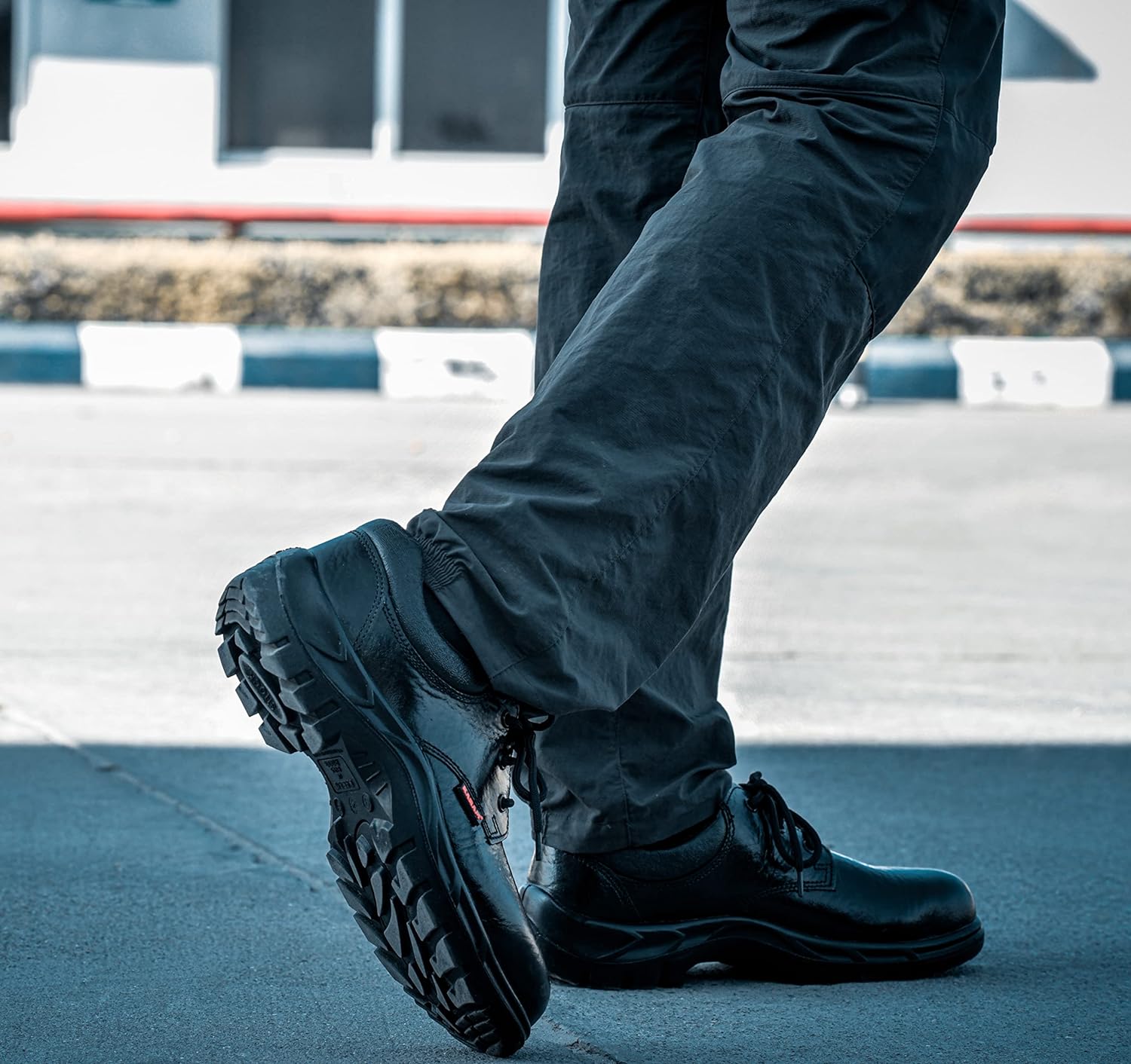 Leather clearance safety shoes