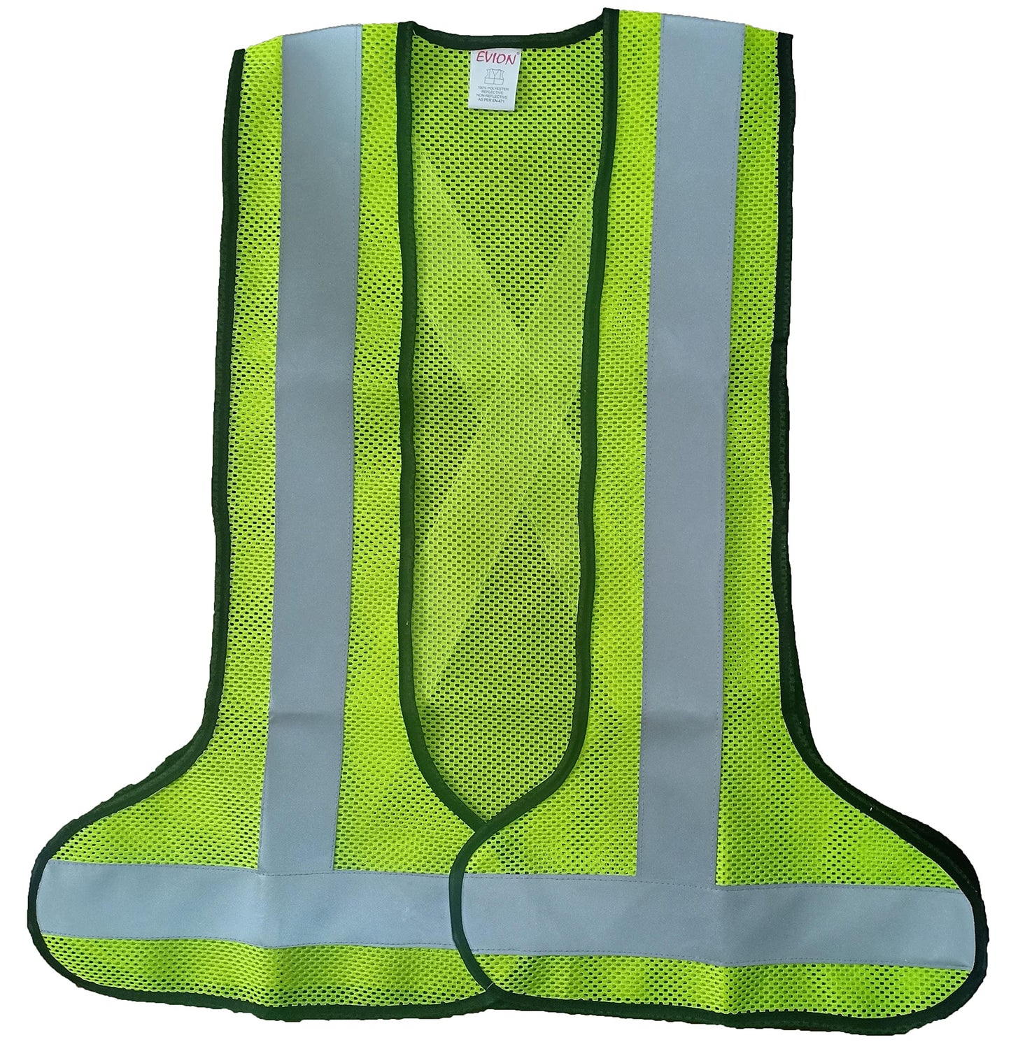 Milan 130 GSM Mesh Reflective Safety Jacket – MSRJ 3 | Certified 2-Inch Tape (DM 1002 – 25 Wash) | 3-Side Opening | S–XL | Express Delivery