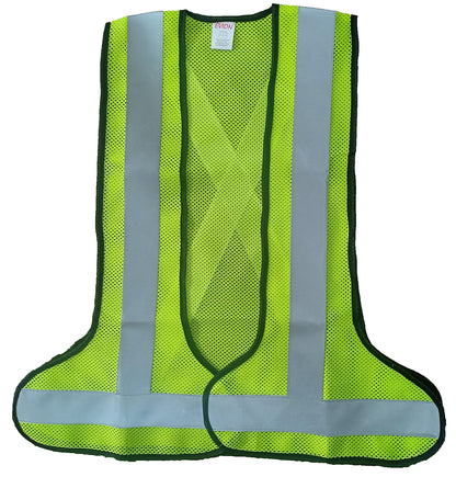 Milan 130 GSM Mesh Reflective Safety Jacket – MSRJ 3 | Certified 2-Inch Tape (DM 1002 – 25 Wash) | 3-Side Opening | S–XL | Express Delivery