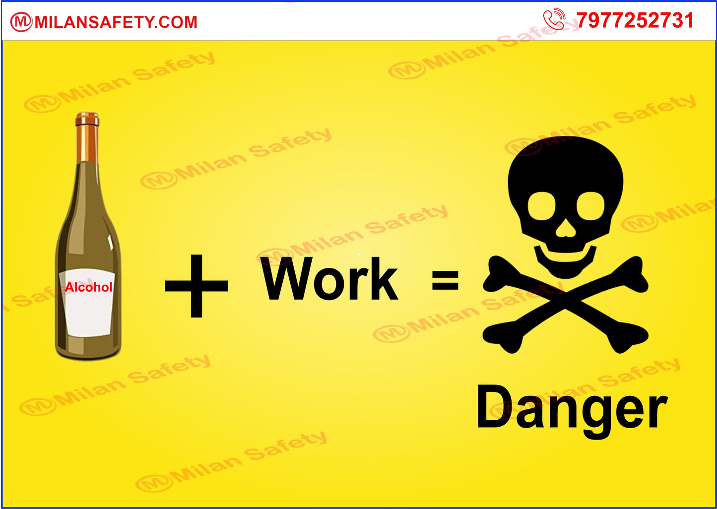 Alcohol is danger Safety Poster 55 | High-Quality Customizable Signage with Easy Wall Mounting Options | safety signs