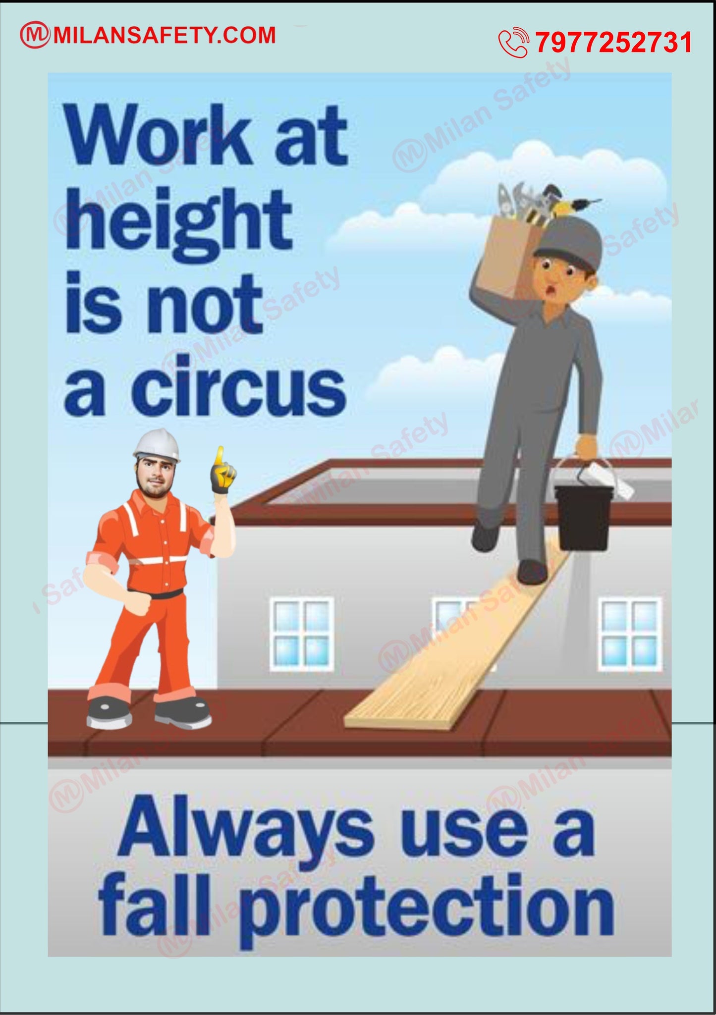 Work at height Safety Poster 56 | High-Quality Customizable Signage with Easy Wall Mounting Options | safety signs