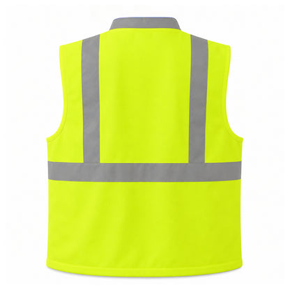 Milan Safety MSRJ7 Safety Jacket | Reflective Safety Jacket with Front Zipper & Flap Pockets