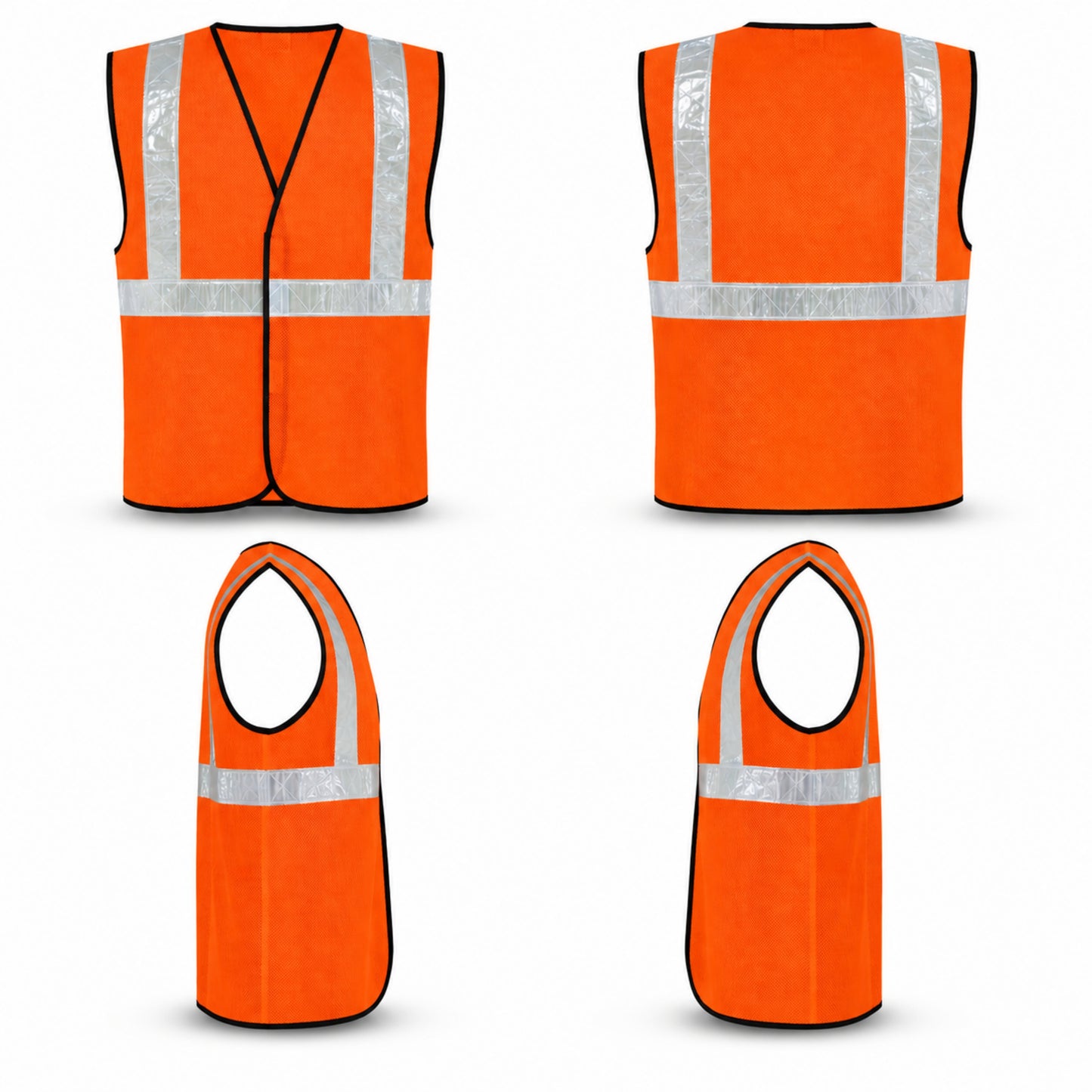 Safety Jacket MSRJ1 | 70 GSM Polyester Mesh Reflective Safety Vest