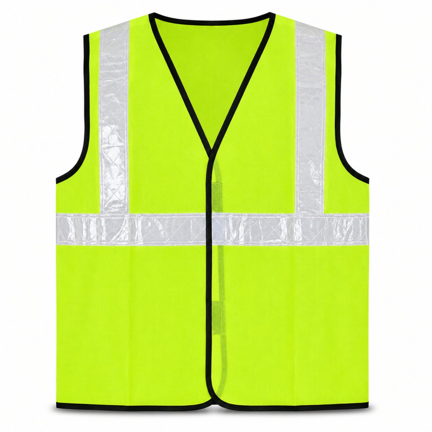 MSRJ2 High Visibility Safety Jacket | 70 GSM Plain Polyester Reflective Safety Vest | Front Zipper & Hook Closure
