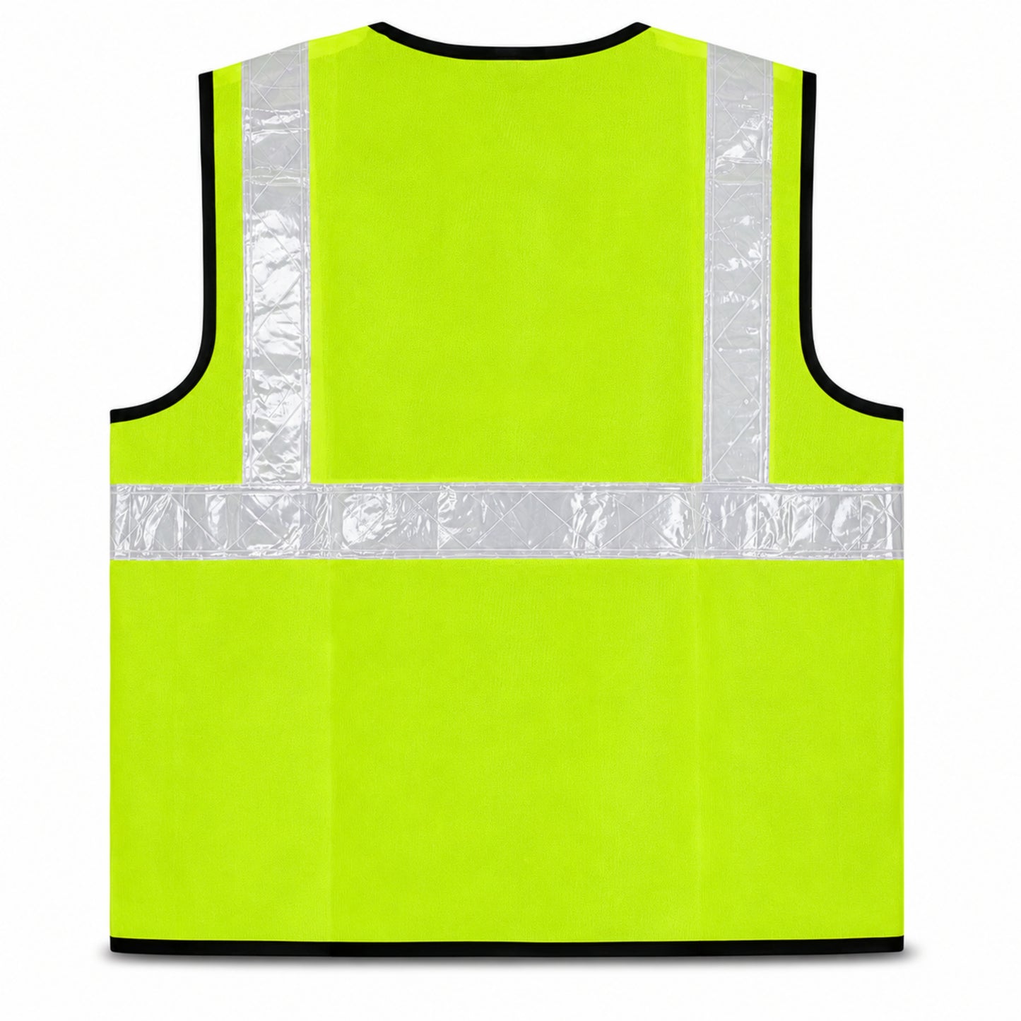 MSRJ2 High Visibility Safety Jacket | 70 GSM Plain Polyester Reflective Safety Vest | Front Zipper & Hook Closure