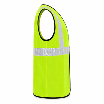 MSRJ2 High Visibility Safety Jacket | 70 GSM Plain Polyester Reflective Safety Vest | Front Zipper & Hook Closure