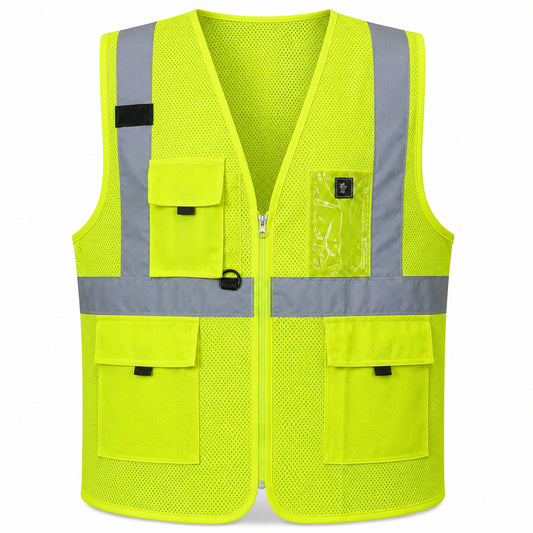 Safety Jacket MSRJ5 | Splendor Green Reflective Safety Jacket with 3M Reflective Tape