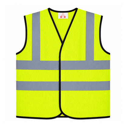 Milan Reflective Safety Jacket – MSRJ 4 | 90 GSM Mesh Fabric | 2” Glass Bead Reflective Tape | Front Velcro Opening | Multi-Color Options