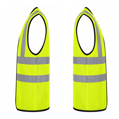 Milan Reflective Safety Jacket – MSRJ 4 | 90 GSM Mesh Fabric | 2” Glass Bead Reflective Tape | Front Velcro Opening | Multi-Color Options