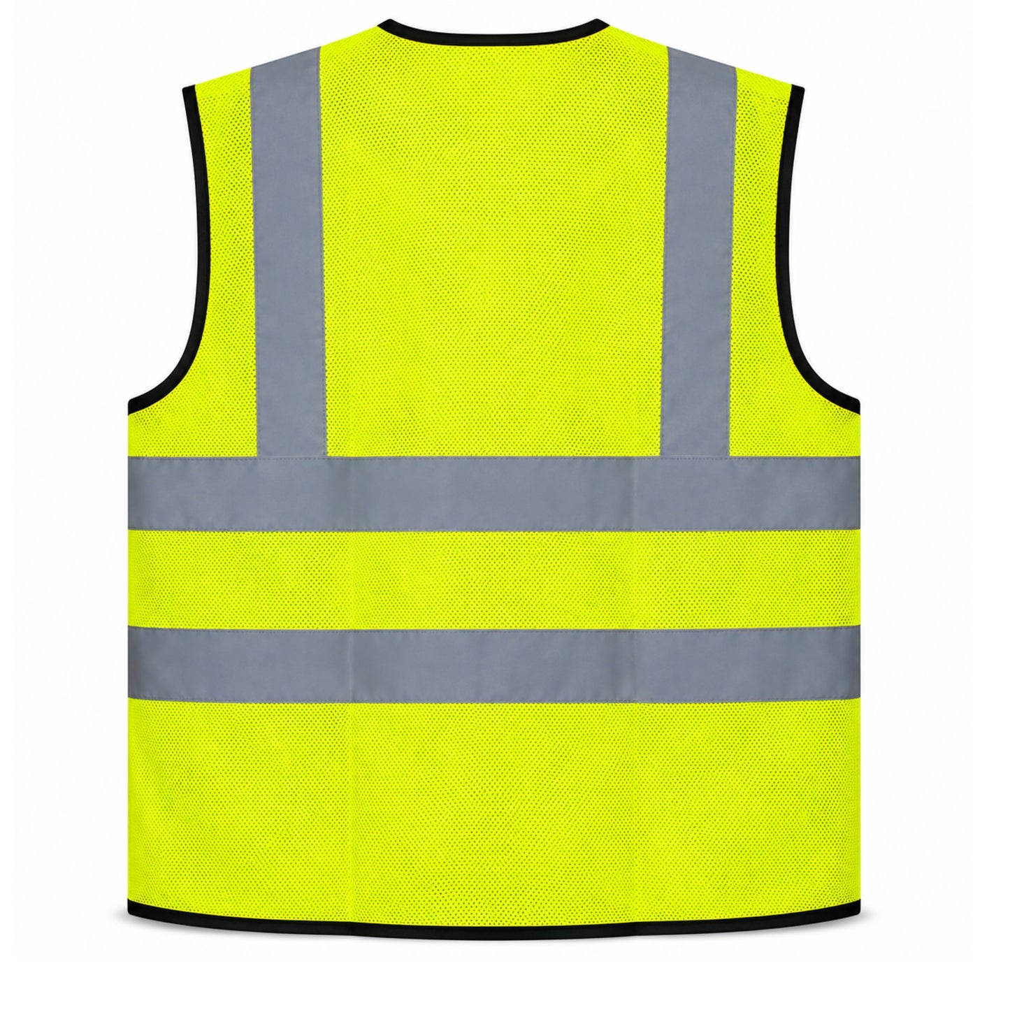 Milan Reflective Safety Jacket – MSRJ 4 | 90 GSM Mesh Fabric | 2” Glass Bead Reflective Tape | Front Velcro Opening | Multi-Color Options