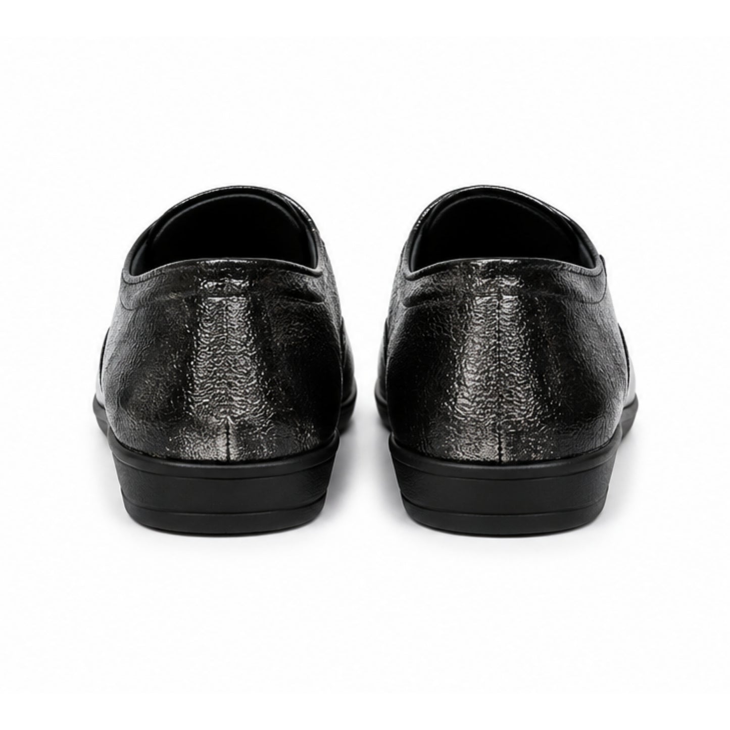 Women’s Security Guard Shoes | Black Leather Safety Shoes | Lightweight, Flat Sole & Soft Cushion Insole | Milan Safety