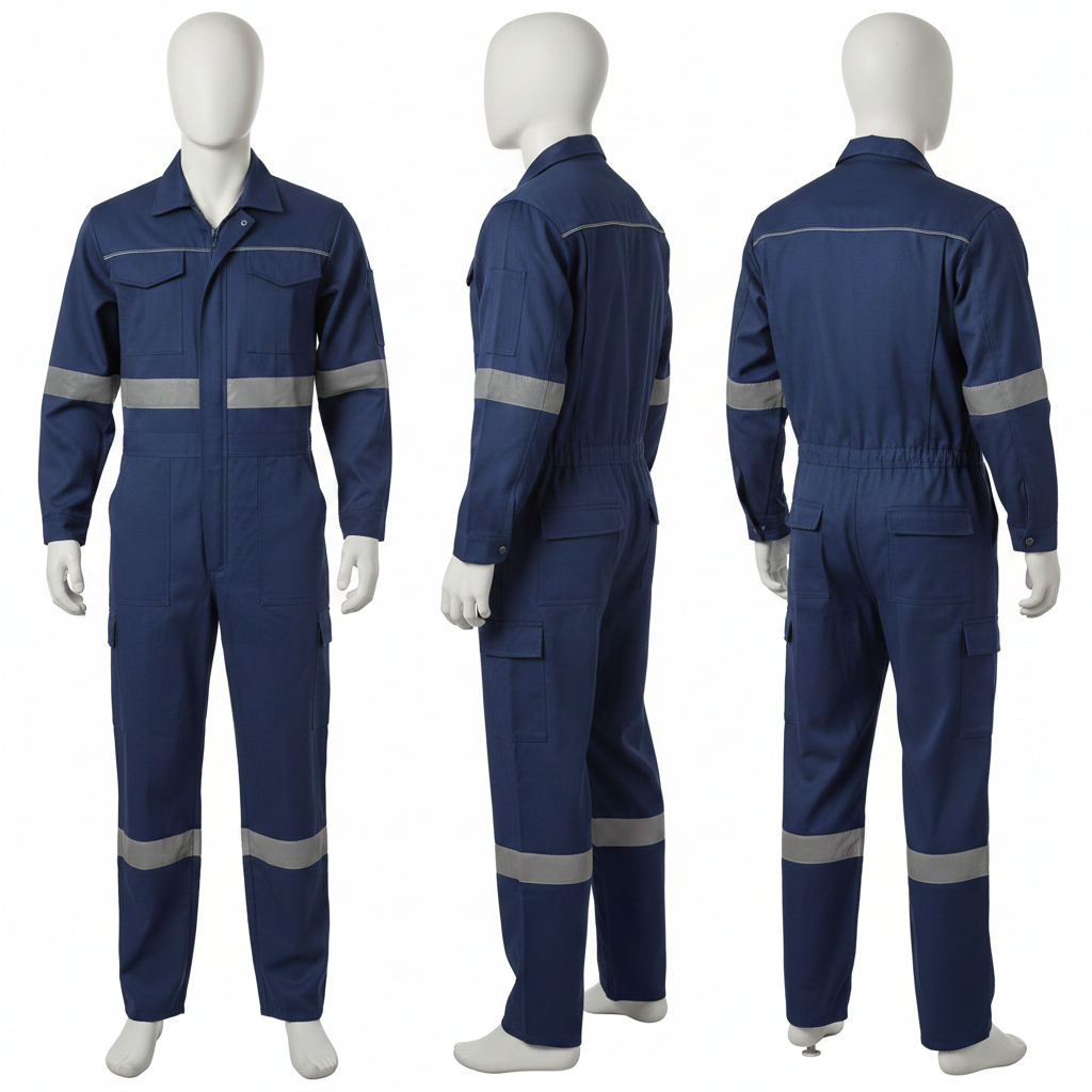 100% Polyester Safety Coverall 180 GSM | Industrial Workwear – Milansafety