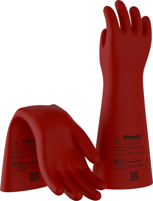Raychem RPG Kamfet KL-B Class 0 Electrical Insulating Gloves – 1kV Arc Flash