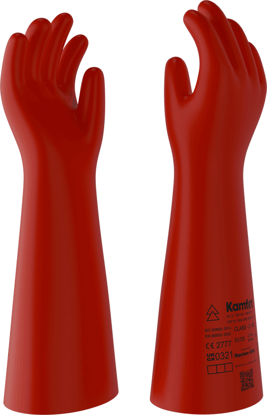 Raychem RPG Kamfet KL-D Class 2 Electrical Insulating Gloves – 17kV Arc Flash