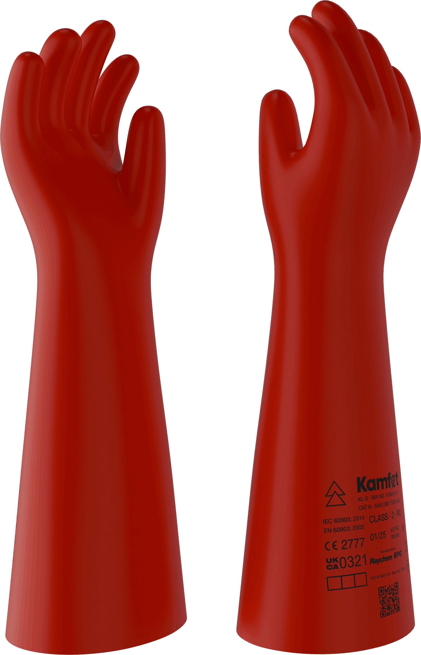 Raychem RPG Kamfet KL-D Class 2 Electrical Insulating Gloves – 17kV AC | Arc Flash APC 2
