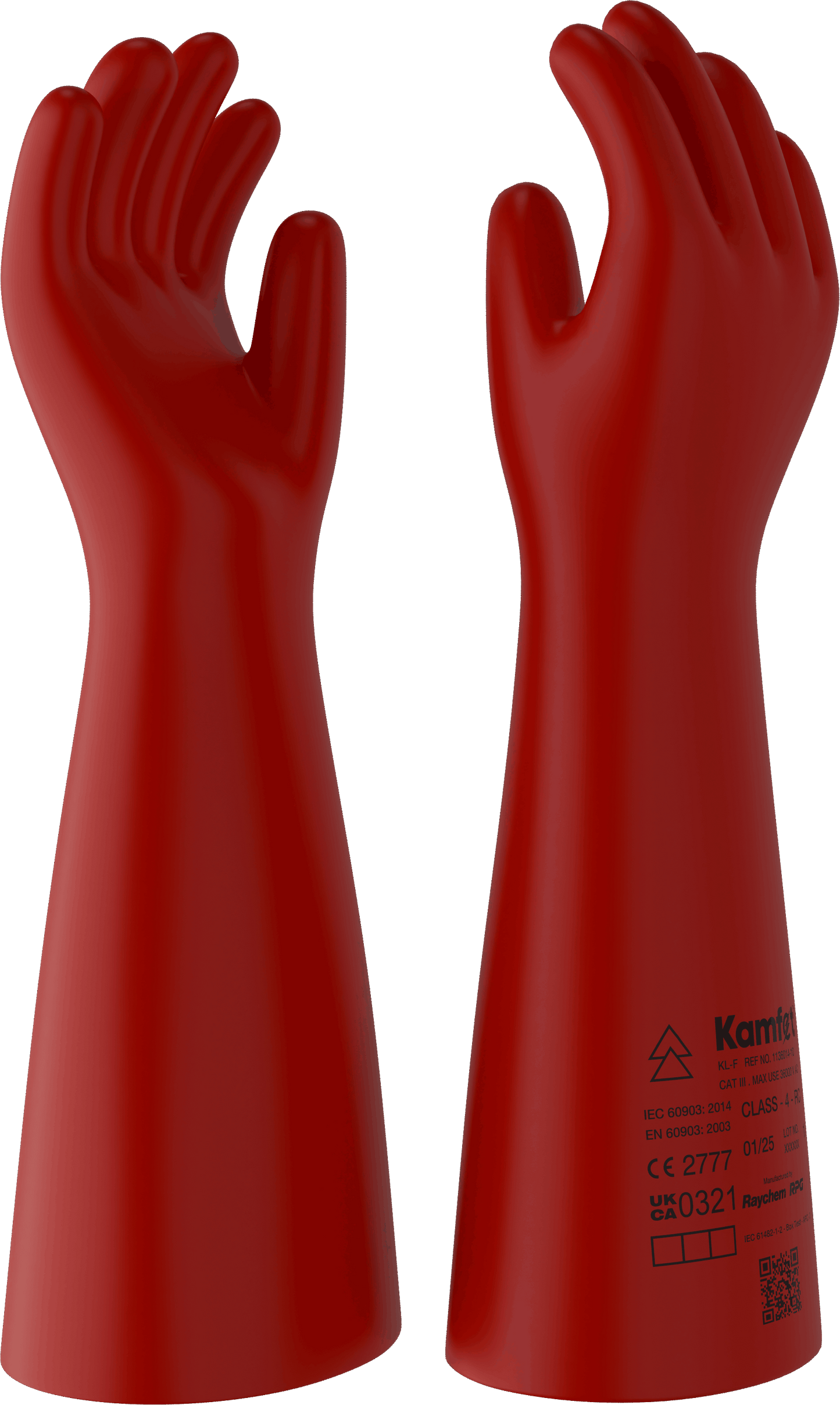 Raychem RPG Kamfet KL-F Class 4 Electrical Insulating Gloves – 36kV AC | Arc Flash Protection