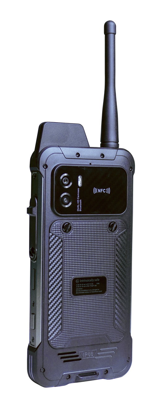 Jarsh JAS Phone 5G ATEX Certified Rugged Smartphone with DMR (Model: JAS-P-ATEX-5G-DMR) - Intrinsically Safe Dual-Radio Explosion-Proof Device for Hazardous Environments