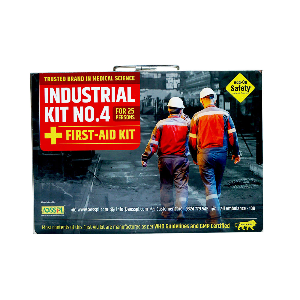 First-Aid Kit (Model- INDUSTRIAL KIT NO. 4) | Suitable For: 25 persons