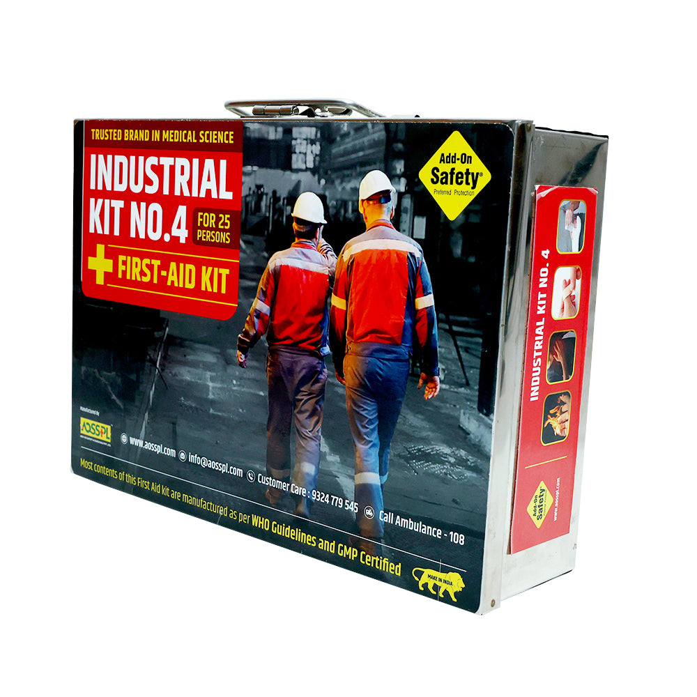 First-Aid Kit (Model- INDUSTRIAL KIT NO. 4) | Suitable For: 25 persons