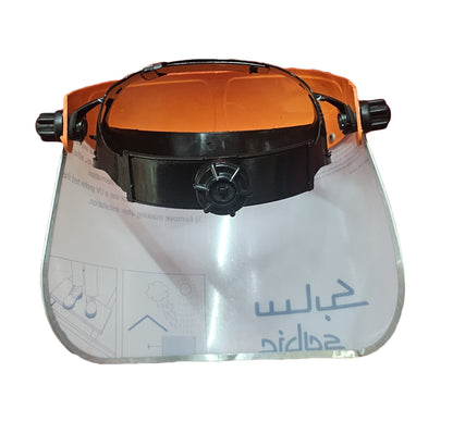 Visor - Polychromate 1mm thk, Ratchet - PVC: Premium Face Protection for Safety and Comfort.