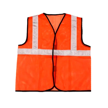 Milan Reflective Safety Jacket - MSRJ 1 | 70 GSM Netted Fabric | 2-Inch PVC Tape (1H2V) | Orange & Green | One Size | Express Delivery