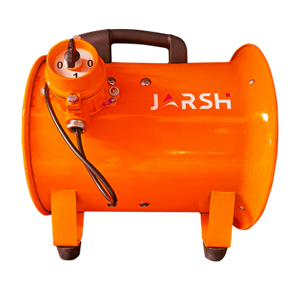 Jarsh ATEX Certified Industrial Blower Fan with Anti-Static PVC Ventilation Duct | Explosion Proof Hazardous Area Ventilation System