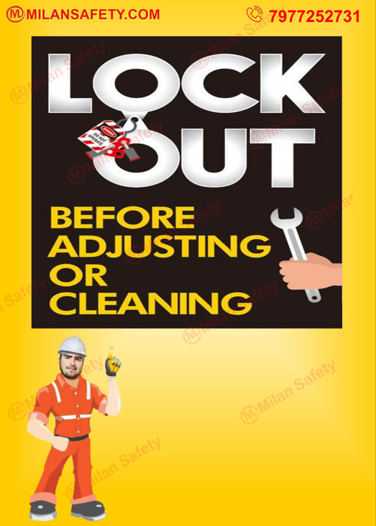 Lock out Safety Poster 61 | High-Quality Customizable Signage with Easy Wall Mounting Options | safety signs