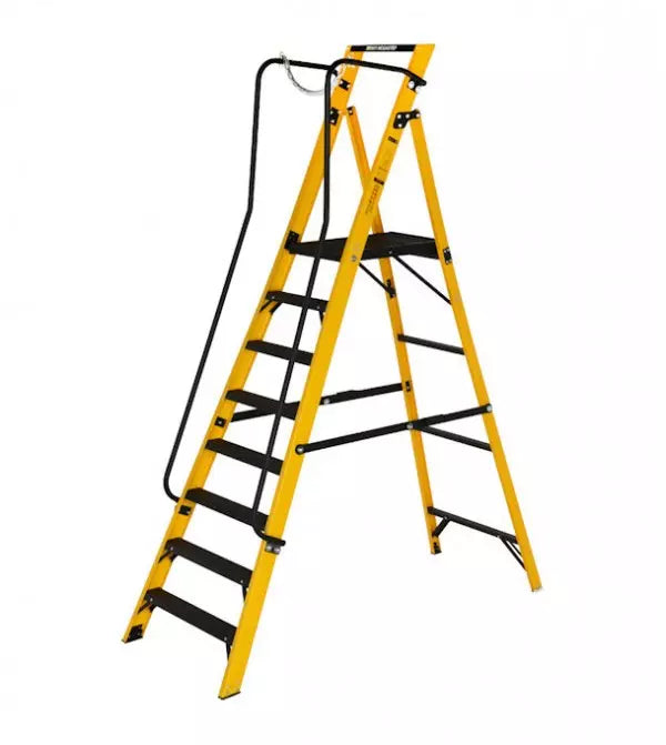 Industrial FRP Heavy Duty Ladder Youngman Megastep - Work Platform