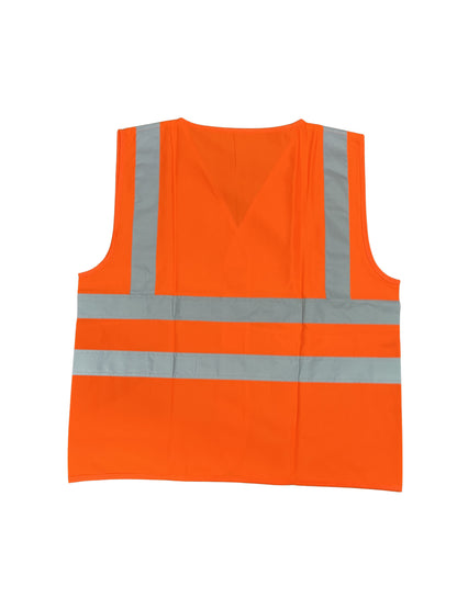 Milan Reflective Safety Jacket – MSRJ 4 | 90 GSM Mesh Fabric | 2” Glass Bead Reflective Tape | Front Velcro Opening | Multi-Color Options