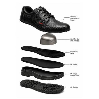 MS-02 Super Lightweight ISI Mark Safety Shoes | Steel Toe | 6-Month Warranty