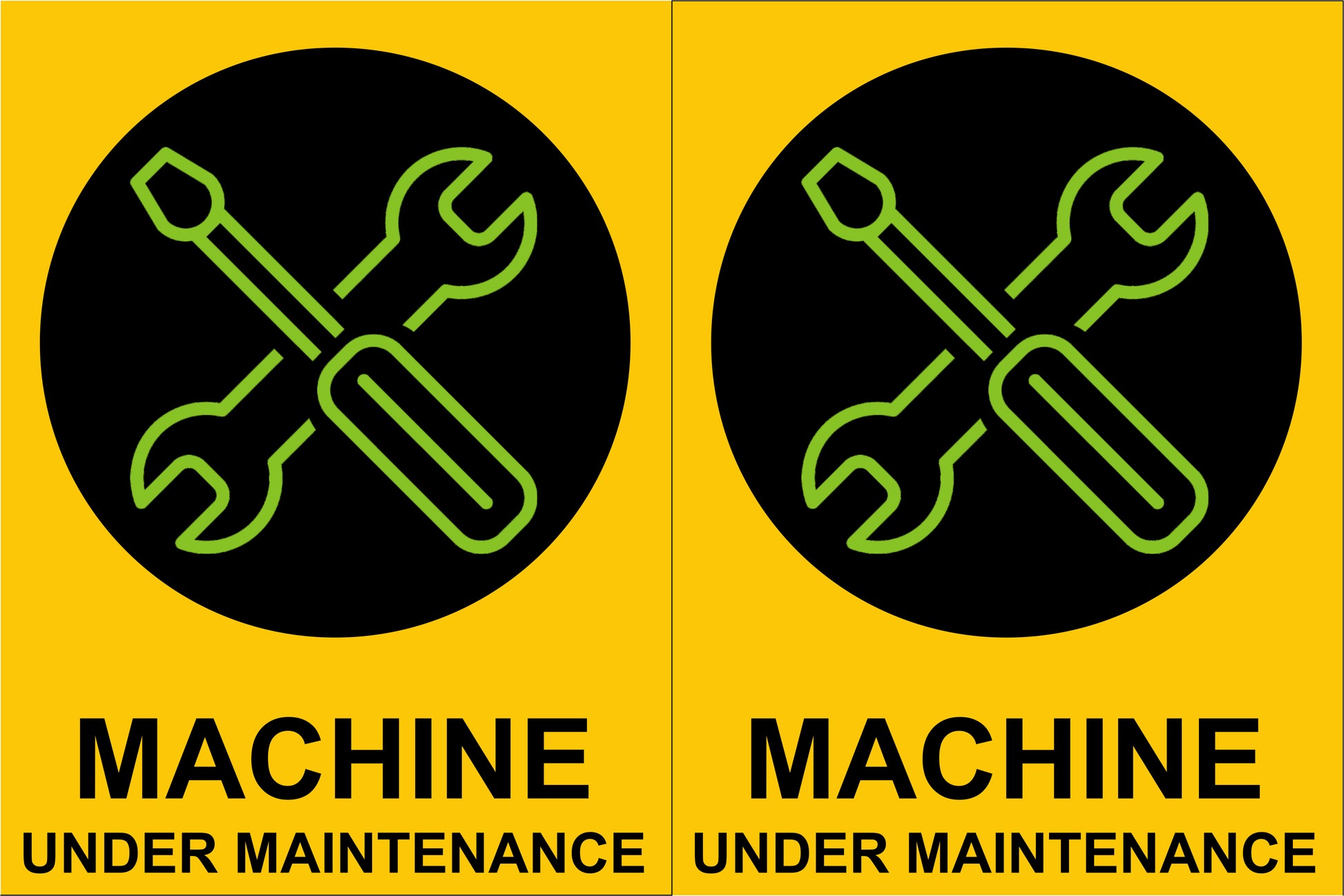machine under maintenance Signages – Milansafety