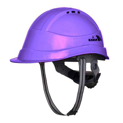 Karam Safety Helmet with protective Peak with Rachet type Adjustment and Ventilators