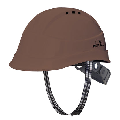 Karam Safety Helmet with protective Peak with Rachet type Adjustment and Ventilators