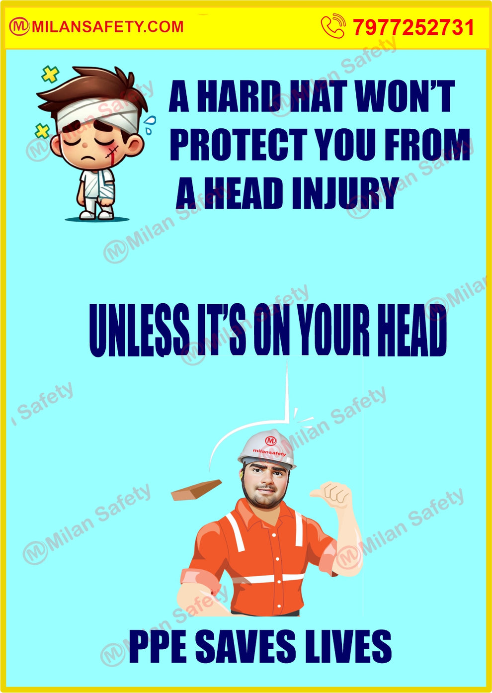 PPE SAVES LIVES | Safety Posters | Safety signs – Milansafety