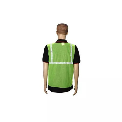 Orange & Green Safety Jacket RJ1 | High-Visibility Reflective Safety Vest