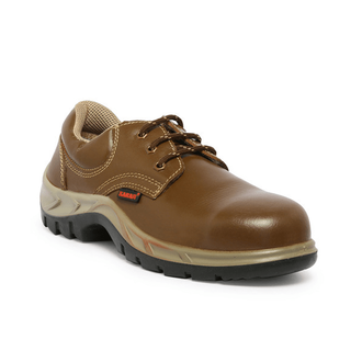 Karam FS 61 Double Density PU Sole Brown Leather Steel Toe Safety Shoes