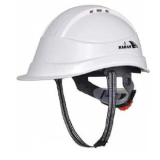 Karam UA521 - White Safety Helmet with Plastic Cradle (Pack of 5)