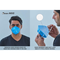 Karam RF101 - K AIR, NIOSH N95, Blue Face Mask with Ear Loops (Pack of 3)