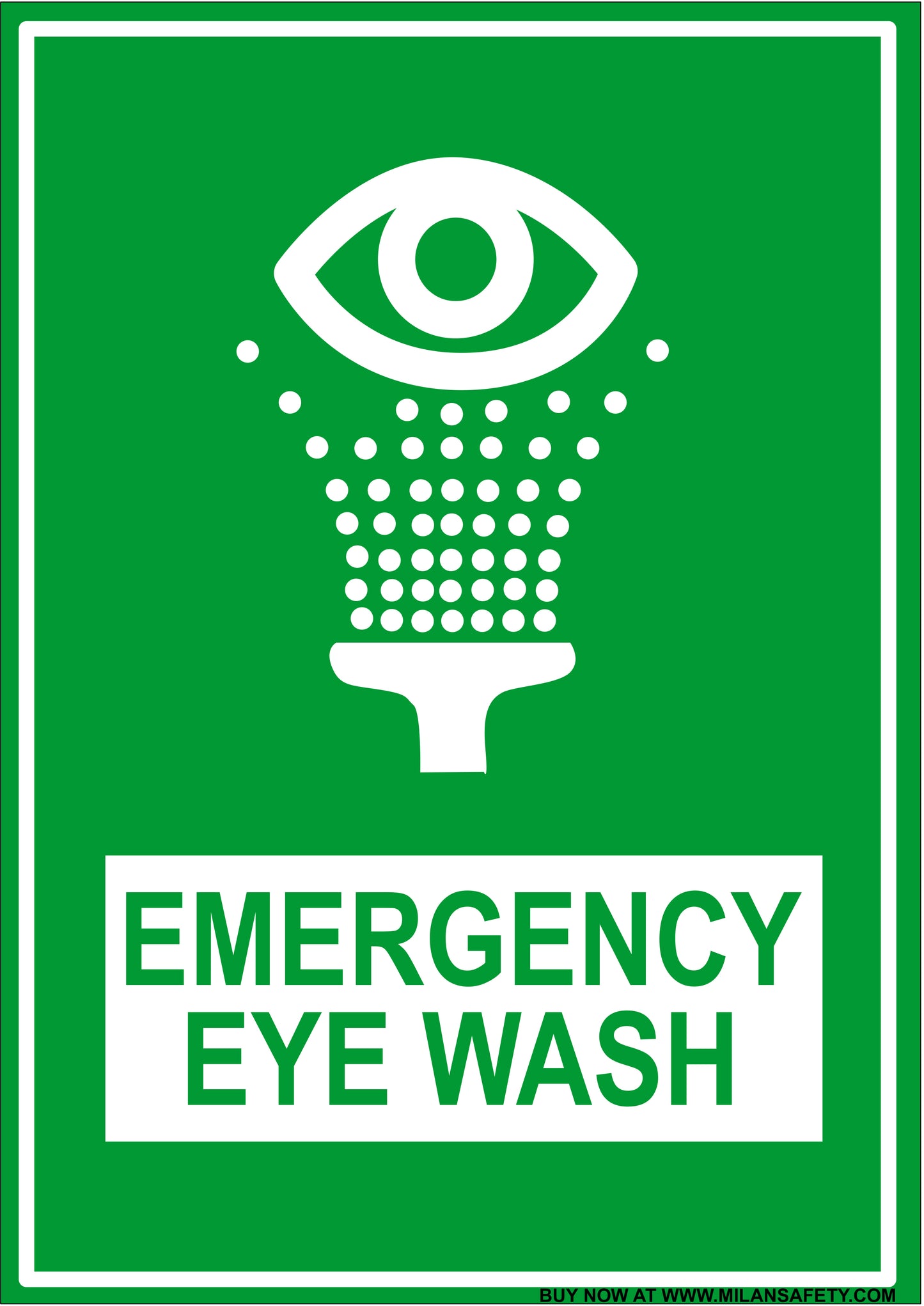 Emergency eye wash signage