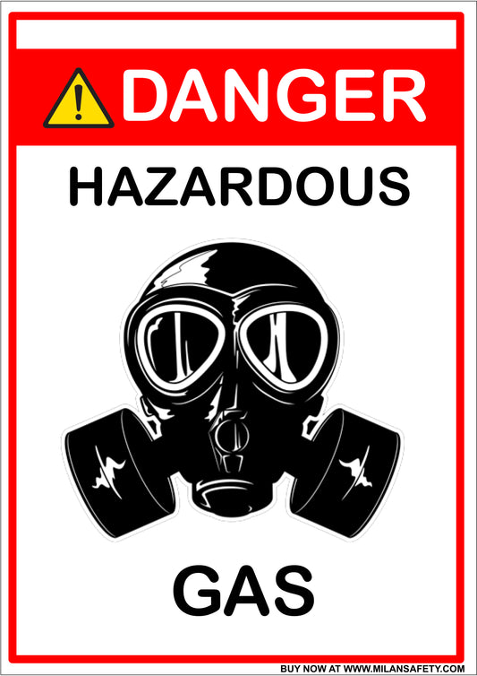 Danger hazardous gas signage