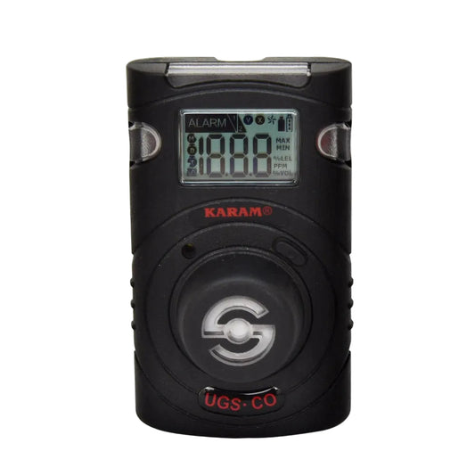 Black digital device with Karam branding on a white background