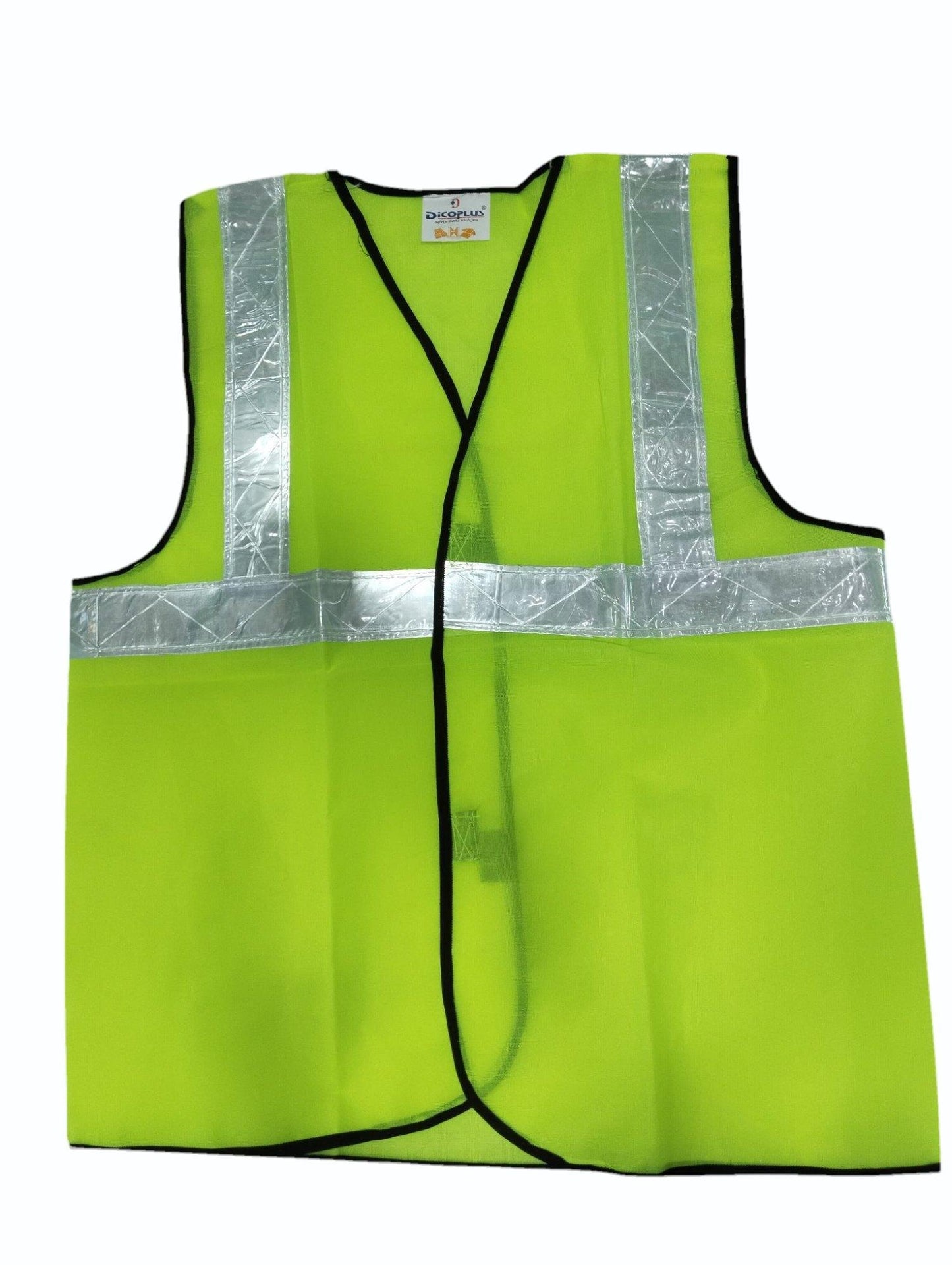 Milan Reflective Safety Jacket - MSRJ 1 | 70 GSM Netted Fabric | 2-Inch PVC Tape (1H2V) | Orange & Green | One Size | Express Delivery