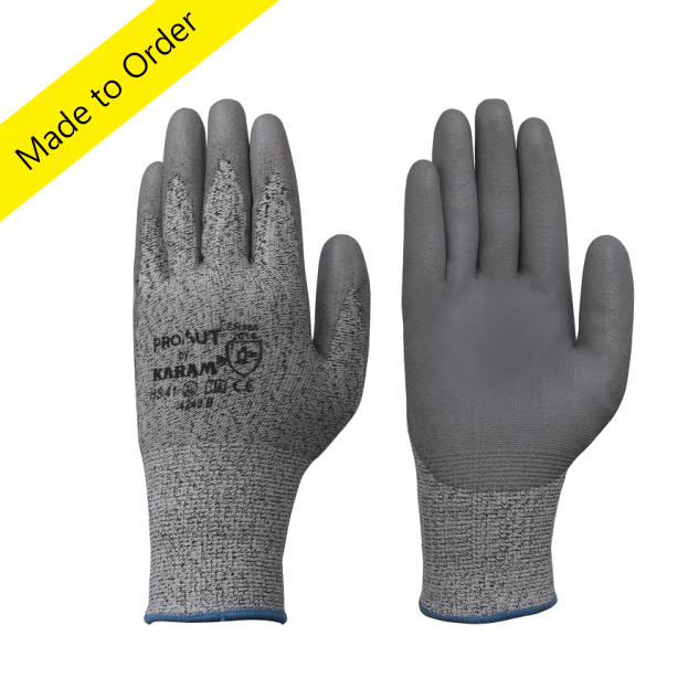 ProKut Multi Purpose Abrasion and Cut Resistance with Grey PU Coating Glove, HS41