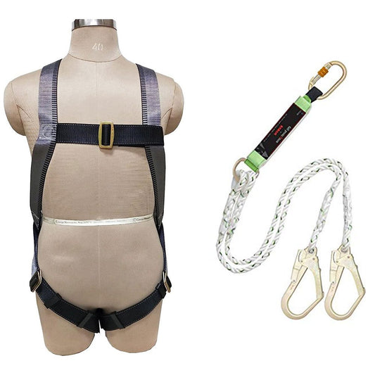 Karam Full Body Harness with shock absorber & 2 Adjustment & 2 Attachment Points KI02