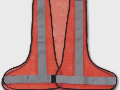 Milan 130 GSM Mesh Reflective Safety Jacket – MSRJ 3 | Certified 2-Inch Tape (DM 1002 – 25 Wash) | 3-Side Opening | S–XL | Express Delivery