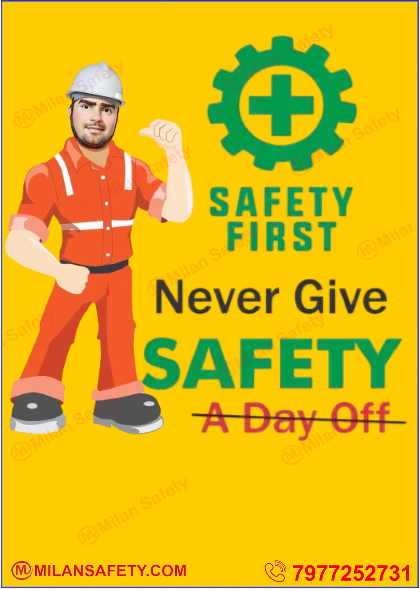 a day off Safety Poster 65 | High-Quality Customizable Signage with Easy Wall Mounting Options | safety signs