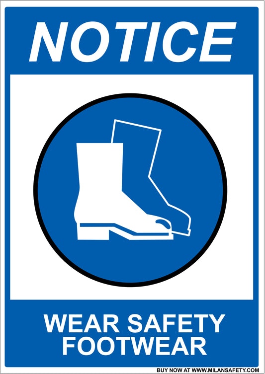 Wear safety footwear signage