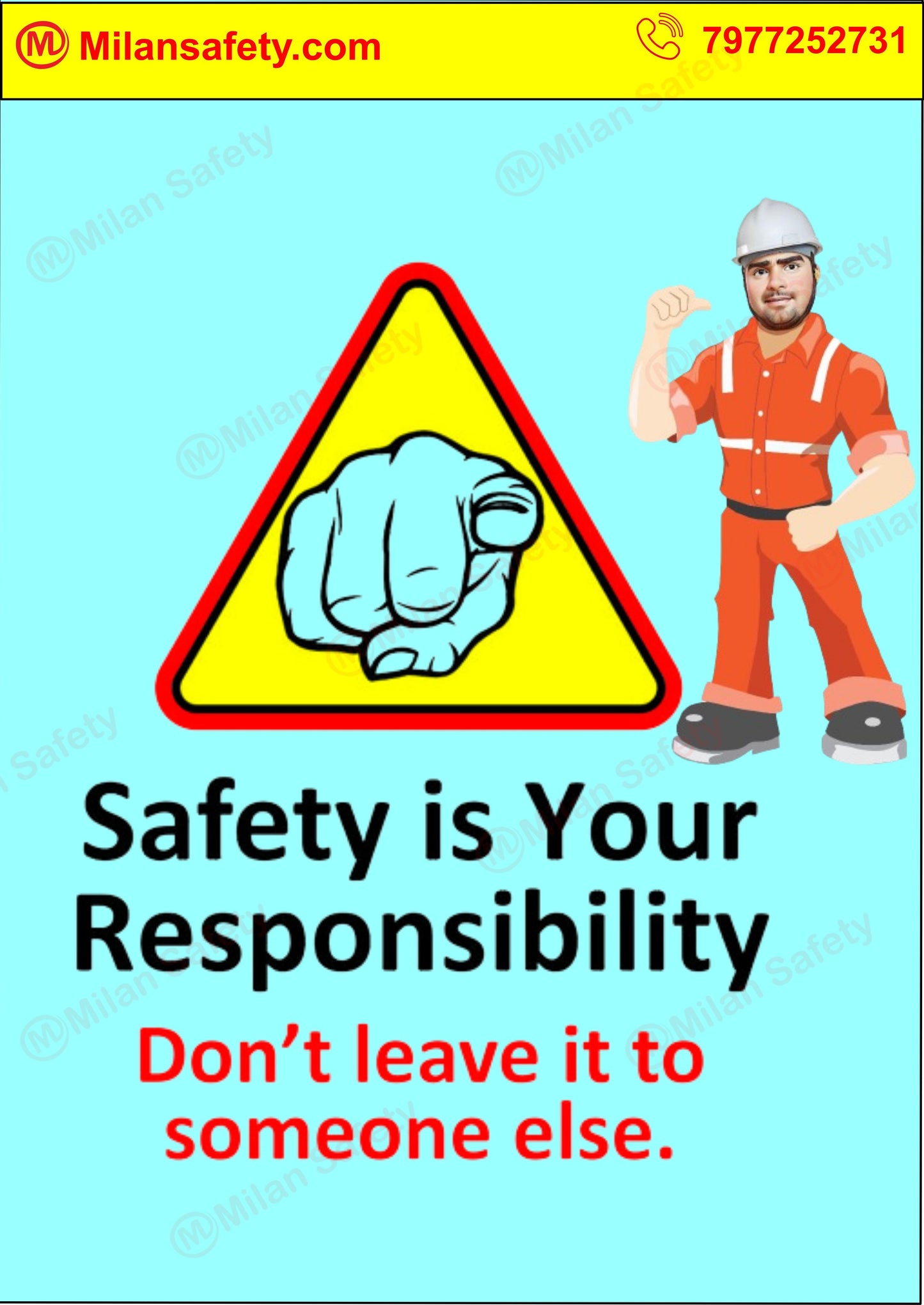 Safety is your responsibility Safety Poster 66 | High-Quality Customizable Signage with Easy Wall Mounting Options | safety signs